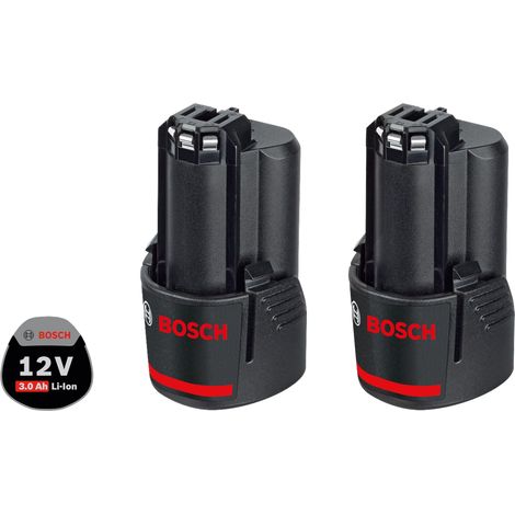 Bosch 2 x GBA 12V 3.0Ah Akku Set 12 V 3,0 Ah Li-Ion 2 Stück ( 1600A00X7D )