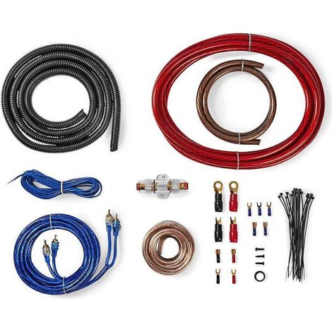 Kit de conectores de audio para automovil 1200 w chapado en oro ampolla
