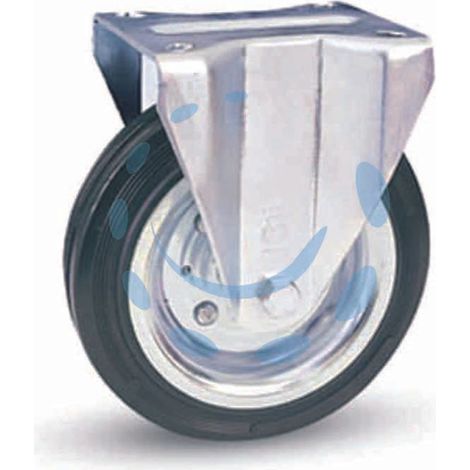 1PZ RUOTE INDUSTRIALI GOMMA PIASTRA FISSA "80SEA" mm140x37 piastra