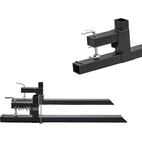 Fourches à palette, acier robuste, barre de stabilisation réglable, 43in non ajustable (1/2)