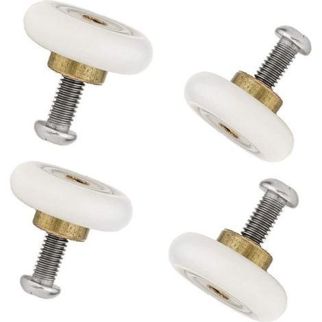Set di 4 rulli di ricambio per porta doccia - 19 mm - con viti (1/4)