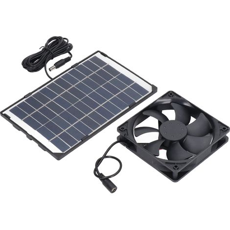 Mini tragbarer Polysilizium-Ventilator mit integriertem Solarpanel, ideal für Camping und Tierpensionen (6W, 12V). (1/5)
