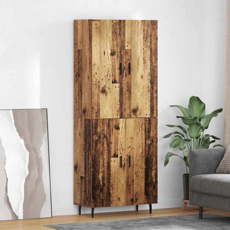 Highboard 2 pcs Altholz Holzwerkstoff