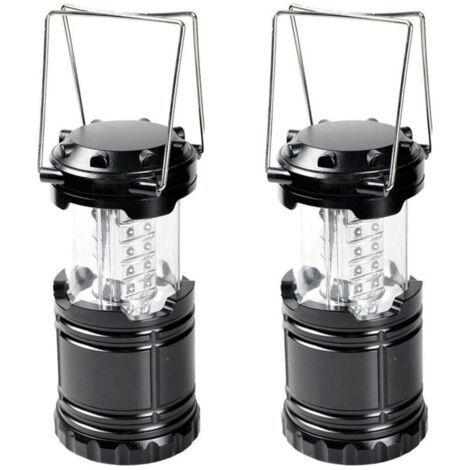 Lanterne portative, Lampes de camping, lampe torche 30 LED pour les pannes de courant, éclairage de tente d'urgence, matériel et fournitures de survie en cas d'ouragan, lampe à piles,2 Pièces (1/4)