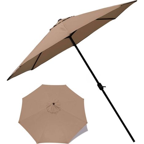 Toldo de repuesto grueso y resistente para sombrilla de patio, 2,7 m, con 8 varillas