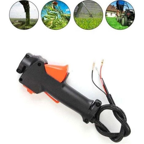 Manopola dell'acceleratore per decespugliatore, grilletto per decespugliatore, cavo da 1,1 m, componenti di montaggio per decespugliatore, mini motosega, tubo da 26 mm (1/3)