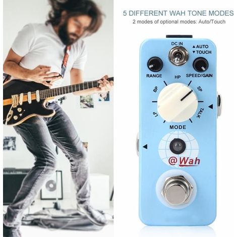 Pédale Wah Wah Auto Modèle Mini - 5 Modes Sonores - Boîtier Métallique - Interrupteur LED (1/4)