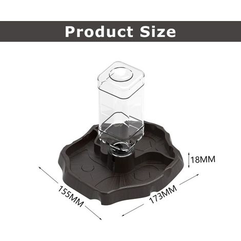 Gamelle pour Reptiles, Abreuvoir Automatique et Bol Nourriture 2 en 1, Accessoire Alimentation pour Tortues, Lézards et Petits Animaux (Tortue, Hamster) (1/5)