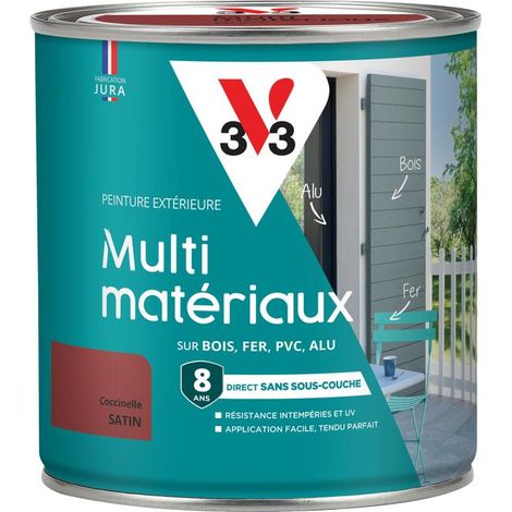 Peinture extérieure Multi-matériaux V33 Coccinelle Satin 0,5L