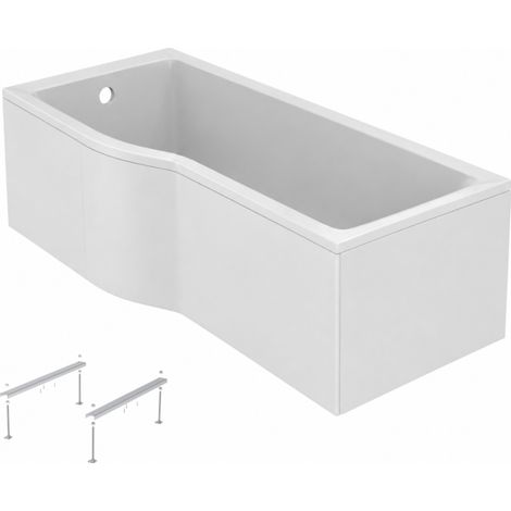 Baignoire bain douche 170 x 80 cm gauche IDEAL STANDARD Connect Air + tablier + pieds