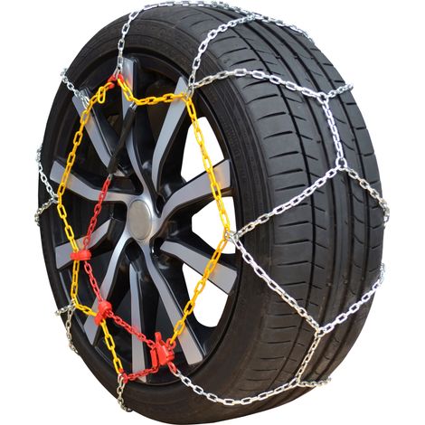 Chaînes à neige traditionnelle Prime 9+ – Tension manuelle 9mm – Maillons en acier haute résistance – Boîte de transport rigide – Polaire
