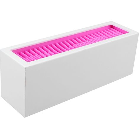Boîte de rangement cosmétique en silicone pour rouge à lèvres, organisateur de maquillage, étui de rangement pour cosmétiques (blanc, rose, rouge) (1/5)
