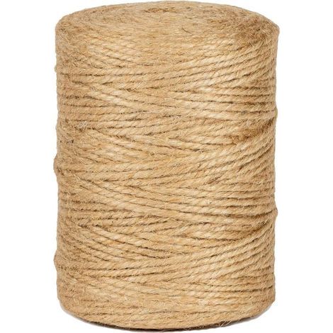 BUNTHAUS 100 m naturgefärbtes Jute-Garn, geruchlos, geeignet für Heimwerkerarbeiten, Gartenarbeit, Instandhaltung, Verpackung und kreative Kunstprojekte.