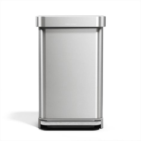 Poubelle de Cuisine 45 L, Acier Inoxydable Brossé (1/5)