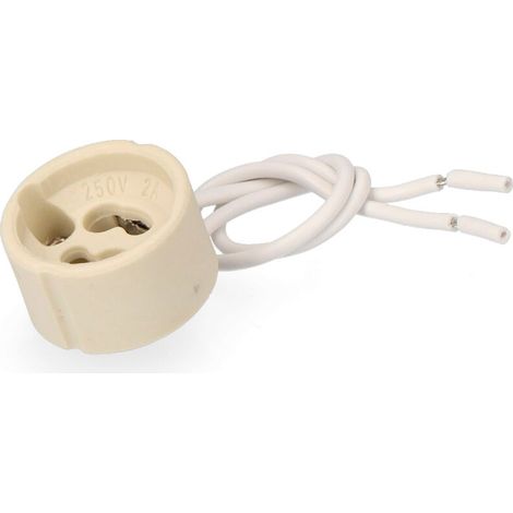 Portalámparas EDM Halógeno GU-10 2A 250V 15cm de Cable (1/2)