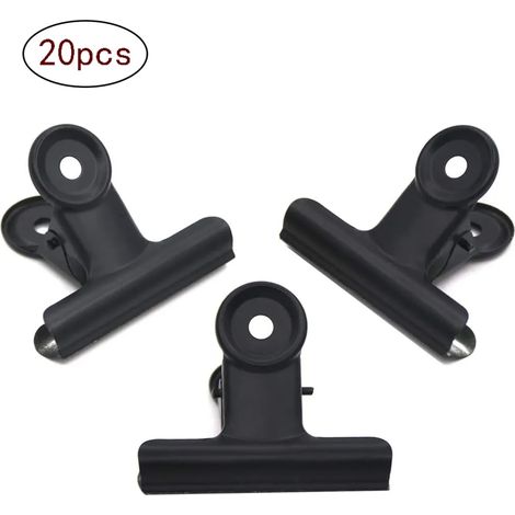 Clips de charnière en métal noir 50x47x30mm pour boîtes alimentaires, photos et loisirs créatifs, 20 pièces (1/4)