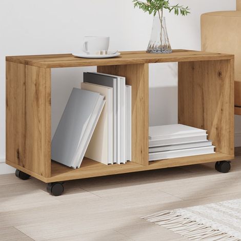 vidaXL Mobiletto con Ruote Rovere Artigianale 72x33x42,5 cm Truciolato (1/5)