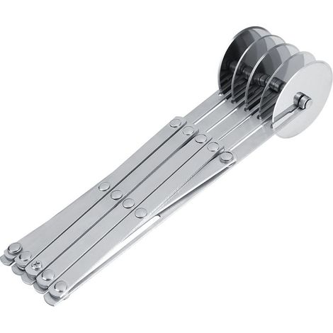 Coupe-Roue - Acier Inoxydable - Pour Pâte Gâteau Pain Pizza Crêpe - 5 Roues Réglables - Longueur Totale 25 Cm - Lot De 1 (1/5)