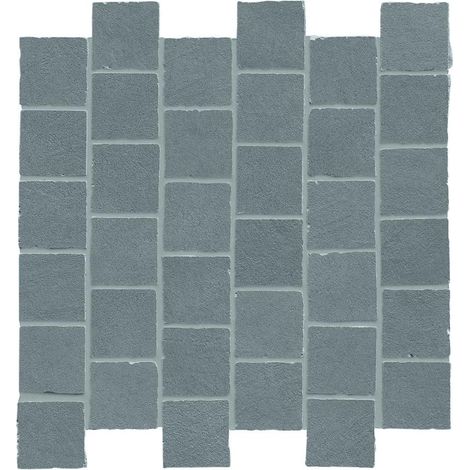 Mosaïque effet Béton Bleu Acier Quadra 31x31x0,9 cm Mat Benzaro - Sol et mur intérieur (vendu par carton de 0,3844 m²) - RO'MA CARRELAGE