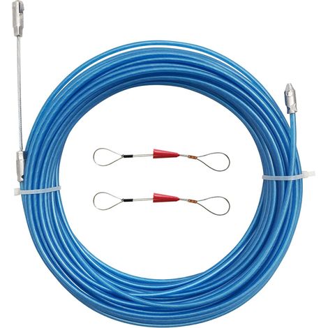 2 Tire-fil Acier Inoxydable 10m Diamètre 4mm Kit Extraction Câble Mural Conduit Électrique