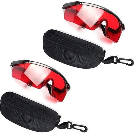 2PCS Laser Safety Glasses, Safety Glasses for Lasers (Red) (1/5)