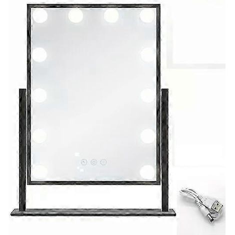 Miroir de beauté lumineux avec éclairage LED intégré, adapté à de multiples situations (1/5)