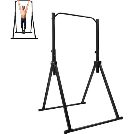 HAUTOUR Barre de traction barre de gymnastique intérieure pliable en acier au carbone - Hauteur réglable de 175 à 230 cm - Pour adultes ou enfants - Charge maximale : 200 kg (1/5)