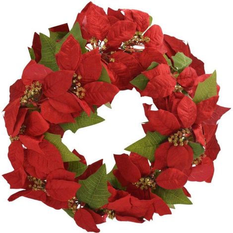 Corona decorativa home styling rosso 45 cm (1/3)