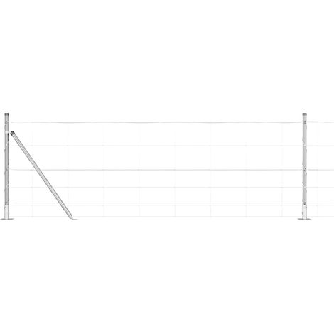 Maison Exclusive - Geschweißter Drahtzaun mit Betonfundament 50 x