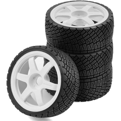 17-mm-Reifen- und Nabensatz für WRC1/7/8 RC-Cars (weiß) (1/5)