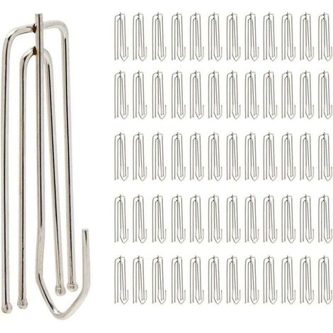 Lot de 60 crochets plissés en acier inoxydable 304 à 4 broches (1/4)