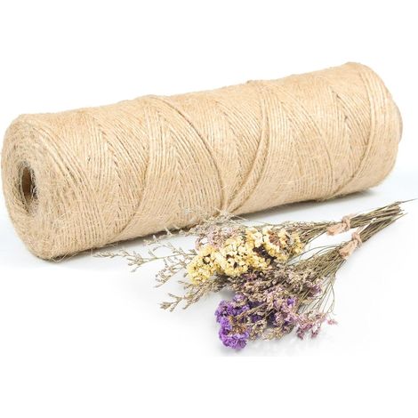 1 Ficelle En Jute Naturelle, 200m Longueur, 1mm Diamètre, Pour Jardinage Bricolage Décoration (1/5)