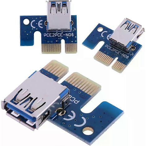USB 30 PCI-E x1 Adapter PCI E x1 Adapter PCIe 1x zu USB 30 Adapterkarte für PCI Express RiserMining BTC Miner Erweiterungskarte (1/4)