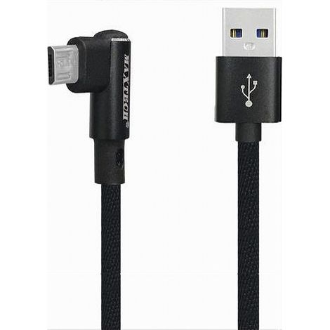 Trade Shop - MICRO USB 90° CAVETTO DATI 1 MT F-S025 MAXTECH - (1/4)