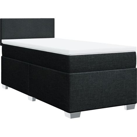 Maison Exclusive - Boxspringbett mit Matratze Schwarz 100x200 cm