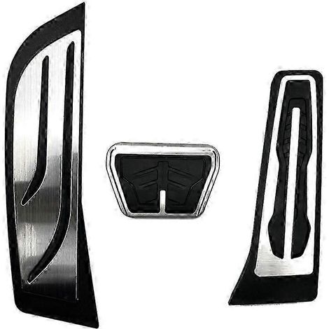 Plaque de repose-pieds, pédale de frein, pédale d'essence, cache-pédales (conduite à droite) pour BMW Série 1, 2, 3, 4, 5, 7, X3, X4, X5, X6, F30, F10, E39 (1/5)