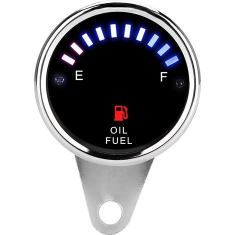 DC 12V Universel Moto Voiture Afficheur LED Jauge Carburant Électrique Compteur Essence Électronique (1/5)