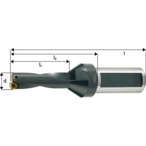 La Punta Solida Per Schede Refrigerante, Ø D: 30,0 Mm 92 Mm Dimensioni L1, L2 Dimensioni 122 Millimetri, Le Dimensioni: 180 Mm, Ø Coda 6 H: 32 Mm