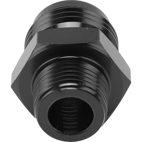 Raccord droit 10AN vers 3/8 NPT, aluminium 6061-T6 anodisé noir, adaptateur fluides divers, embout mâle, usage universel, haute résistance. (1/5)