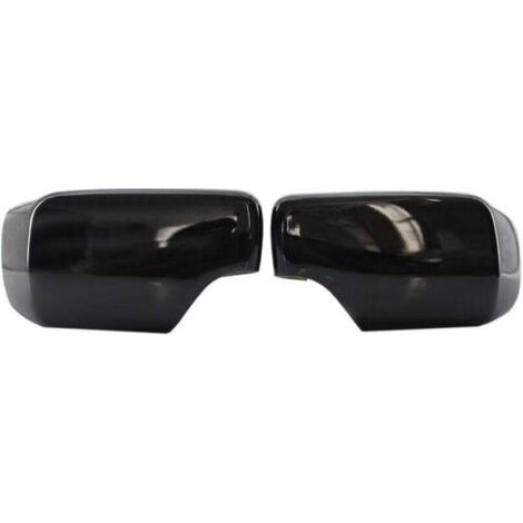 Paire Coques Rétroviseurs Latéraux Pour BMW Série 3 5 E46 E39 1998 2005 Noir Brillant (1/4)