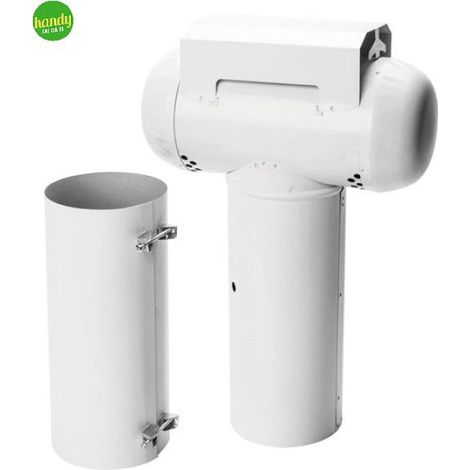 Scarico fumi a tee telescopico verniciato bianco Ø110 GEFERPLAST
