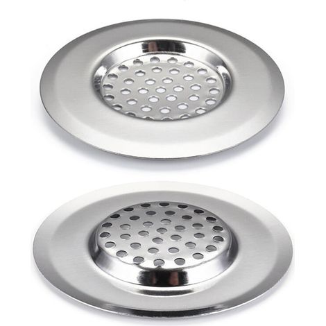 2 Pcs, Évier Filtre de Vidange, Grille Evier Cuisine, en Acier Inoxydable, pour Évier de Cuisine/Salle de Bain, Anti-Obstruction (1/4)