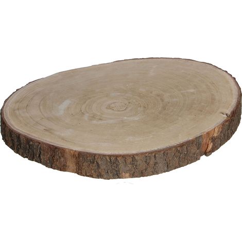 BASE DECORATIVA TRONCO DE MADERA Ø34x4cm