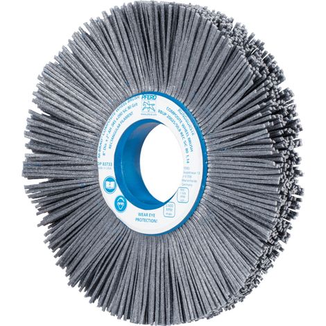 PFERD TOOLS COMPOSITE FLEX Rundbürste RBUP Ø 200x25x50,8 mm Bohrung SiC-Filament-Ø 1,14 mm Korn 80 stationär