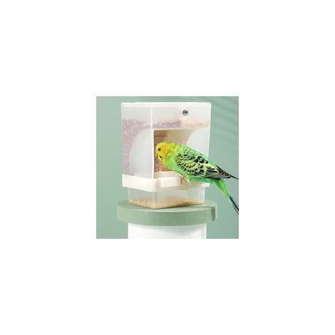 Mangeoire Oiseaux Automatique, Mangeoire pour Animaux Compagnie, Accessoire Cage Mangeoire Automatique Perroquet Transparent Grande Capacité pour Perruche, Canari ,Calopsitte, Pinson, Perruche (1/5)