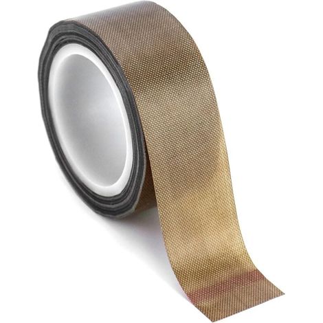 Ruban PTFE Haute Température 1 Rouleau, Bande Adhésive Teflon 0,18mm, Film Résistant Chaleur pour Thermoscelleuse Sous Vide, 45mm x 10M (1/5)