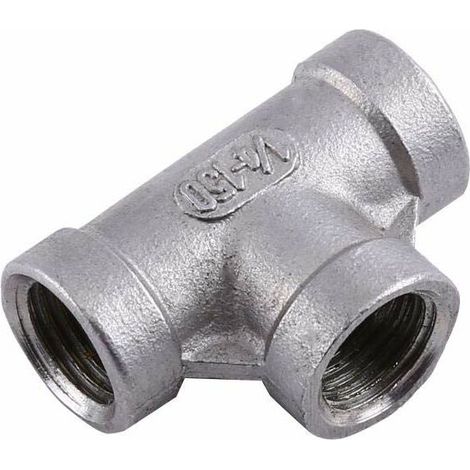 Raccord de Tuyau Raccord Rapide 3 Voies Raccord en T en Acier Inoxydable 1/4'' NPT Raccords de Tuyauterie,2pcs（DN8）