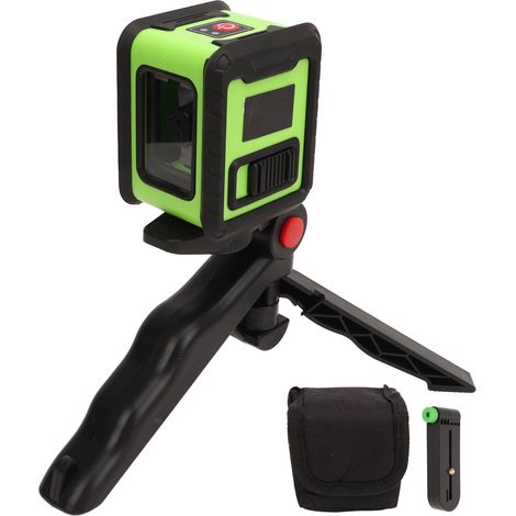 Niveau à ligne verte automatique IP54 avec trépied et support L, niveau croisé autonivelant 5m, faisceau vert pour usage professionnel (1/5)