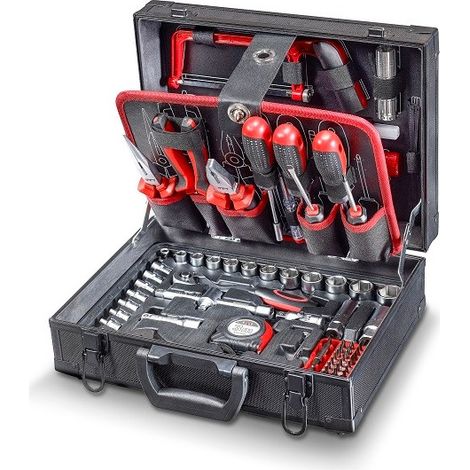 Promac – Coffret multi-outils 114 pièces en aluminium – Pour travaux de précision – Outils adaptés aux matériaux durs – Poids 7 kg