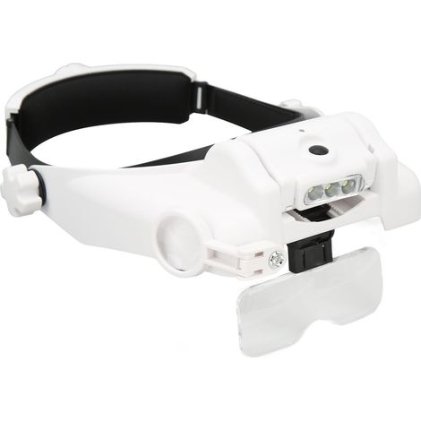 Lunette loupe LED 3x MG82000MC, 31 accessoires dont 23 uniques, rechargeable USB avec batterie intégrée, autonomie prolongée, lampe frontale pour précision (1/5)